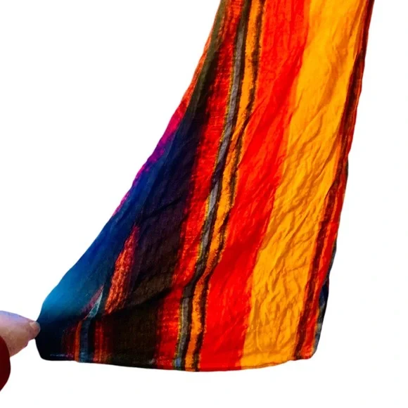 Striped Multicolor Wide-Leg Pants - Picture 6 of 6